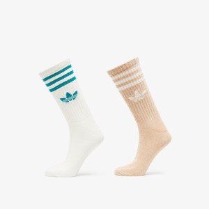 adidas Cozy Mid-Cut Crew Socks 2-Pack Magic Beige/ Off White