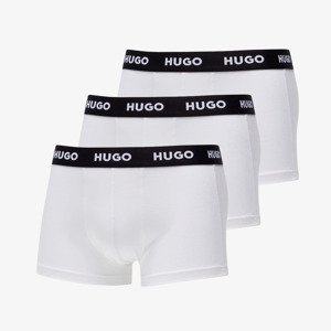 Hugo Boss Logo-Waistband Trunks 3-Pack White