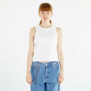 Calvin Klein Jeans Tab Rib Tank Top Bright White