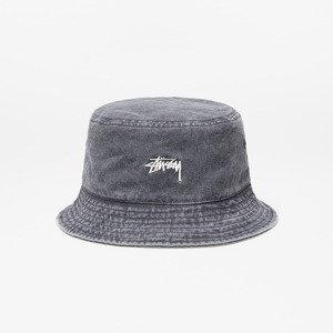 Stüssy Washed Stock Bucket Hat Charcoal
