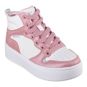 Skechers Court High gyerek bokacipő - fehér/rózsaszín