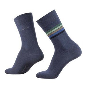Bugatti Colorful Stripes férfi zokni (2 pár) - kék